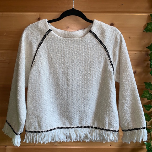 Creme & Black Moon River Sweater - Picture 2 of 6